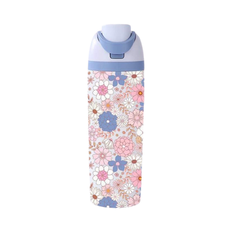 Flower Patch 20 ounce Insulated Tumbler, Blue