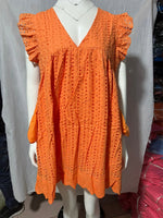 *Size L: Trendy Romper Dress - Orange