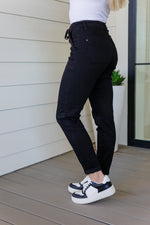 *Size 3/26 - Carmen Double Cuff Joggers in Black