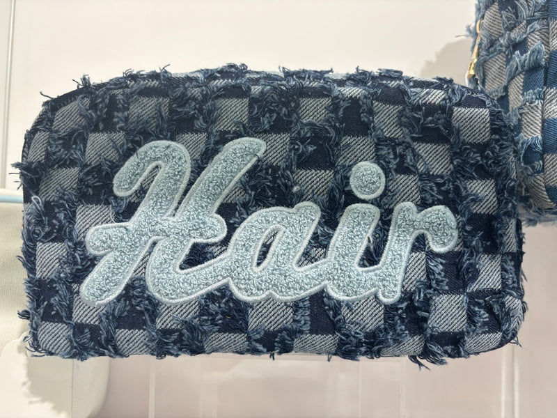 Dramatic Denim Cosmetic Bag