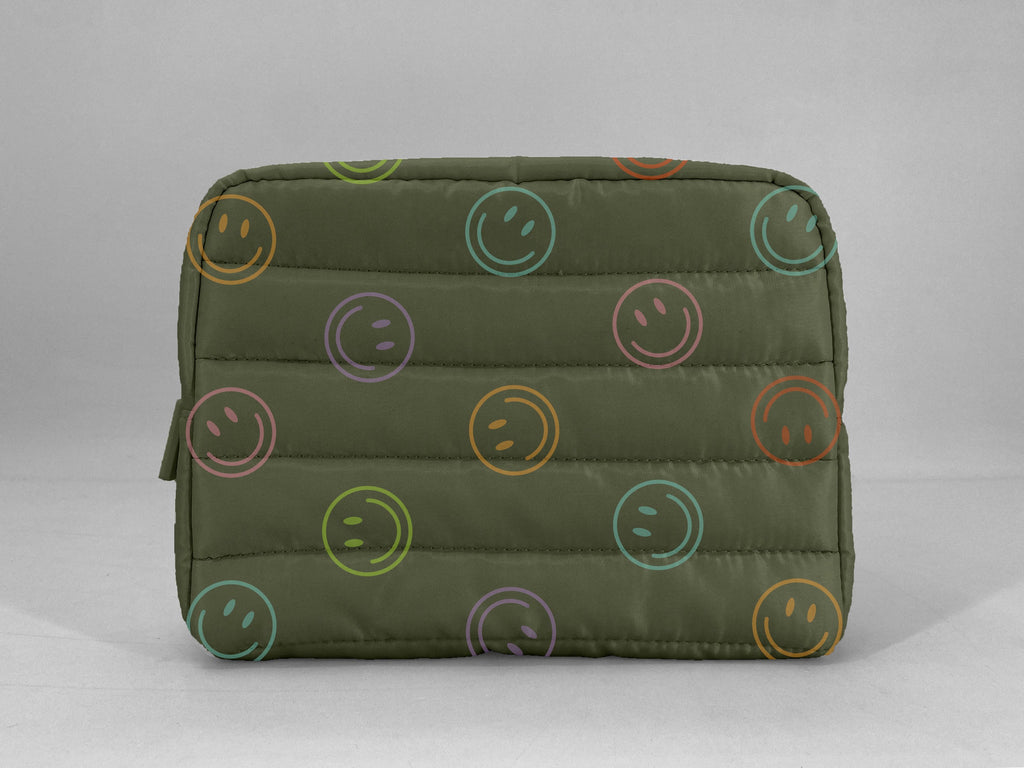 Custom Puffer Happy Days Cosmetic Bag