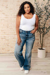 Katrina High Waist Distressed Denim Trousers