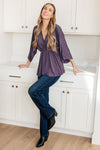 Love On The Line V-Neck Peplum Blouse