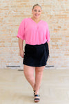 Up For Anything V-Neck Blouse in Pink