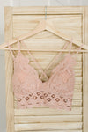 *Size M: Lacey and Layered Bralette in Misty Rose