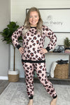 SIZE S: STAND GUARD LEOPARD LONGE SET - PINK