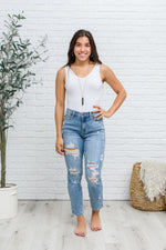 Florence High Waist Destroyed Boyfriend Judy Blue Jeans