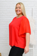 Best Of My Love Short Sleeve Blouse In Red