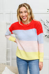 Bright Striped Knit Sweater