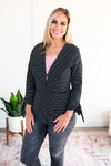 *Size S: We're In Business Now Knit Blazer In Black & White