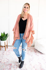 *Size S: Look At Me Now Cardigan In Blushing Rose