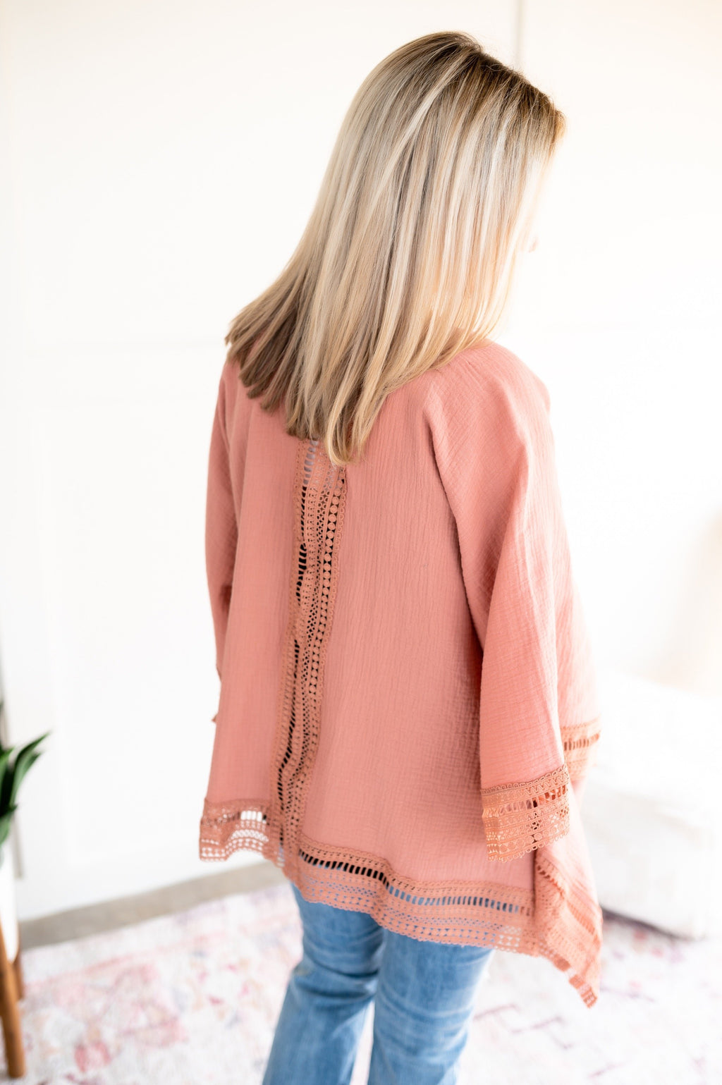 *Size S: Look At Me Now Cardigan In Blushing Rose