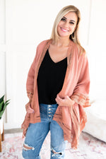 *Size S: Look At Me Now Cardigan In Blushing Rose