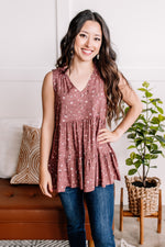 *Size L & 1XL: At a Crossroad Babydoll Top In Rose Florals