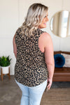 *Size M: Tracked You Down Leopard Sweater Knit Tank