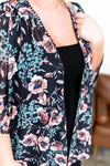 *Size S: Bet On The Dark Horse Floral Kimono