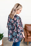 *Size S: Bet On The Dark Horse Floral Kimono