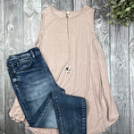 SIZE S & M: EVERYONE YOU KNOW SOLID TANK TOP - TAUPE