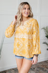 *Size M: Embroidered In Sunshine Blouse