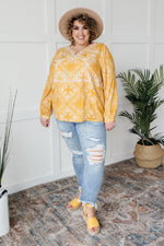 *Size M: Embroidered In Sunshine Blouse