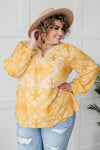 *Size M: Embroidered In Sunshine Blouse