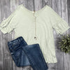 SIZE S: FEELING FANCY TOP - LIGHT OLIVE