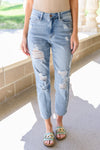 Florence High Waist Destroyed Boyfriend Judy Blue Jeans