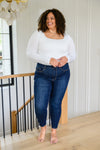 Georgia Back Yoke Skinny Judy Blue Jeans with Phone Pocket