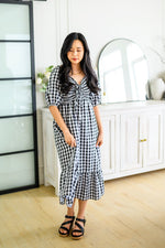 Greenville Gingham Midi Dress