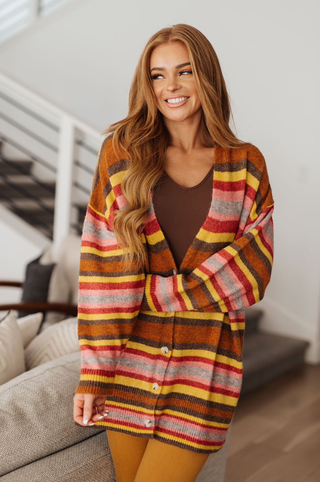 Henny Penny Striped Cardigan