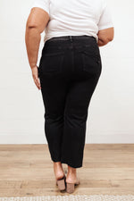 High Waist Mom Fit RISEN Jeans In Black