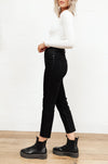 High Waist Mom Fit RISEN Jeans In Black