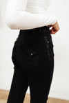 High Waist Mom Fit RISEN Jeans In Black