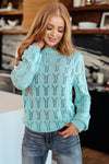 Hole In One Sheer Pointelle Knit Sweater