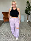 Weekend Hero Wide Leg Sweats in Dusty Lavender