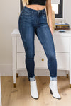 Maeve Mid-Rise Dark Wash Cuffed Judy Blue Skinny