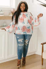*Size S: Maisy Floral Blouse in Ivory