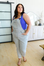 Railroad Stripe Judy Blue Overalls