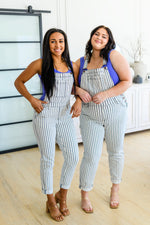 Railroad Stripe Judy Blue Overalls