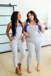 Railroad Stripe Judy Blue Overalls