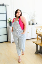 Railroad Stripe Judy Blue Overalls