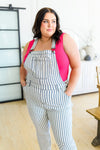 Railroad Stripe Judy Blue Overalls