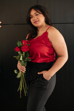 *Size S: Roses and Satin Tank