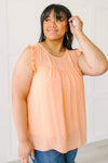 *Size M: Swiss Twist Blouse in Peach