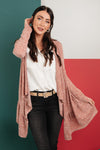 *Size S: The Avalynn Heathered Cardigan in Crimson