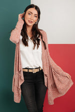 *Size S: The Avalynn Heathered Cardigan in Crimson