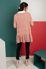 *Size S: The Avalynn Heathered Cardigan in Crimson