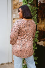 Vivian Satin Blouse in Rose Gold