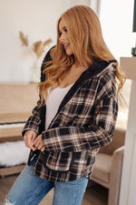 Warped Noise Reversible Plaid Shacket